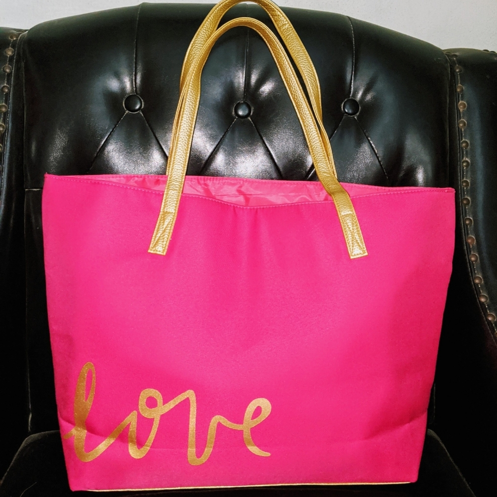 Pink LOVE tote